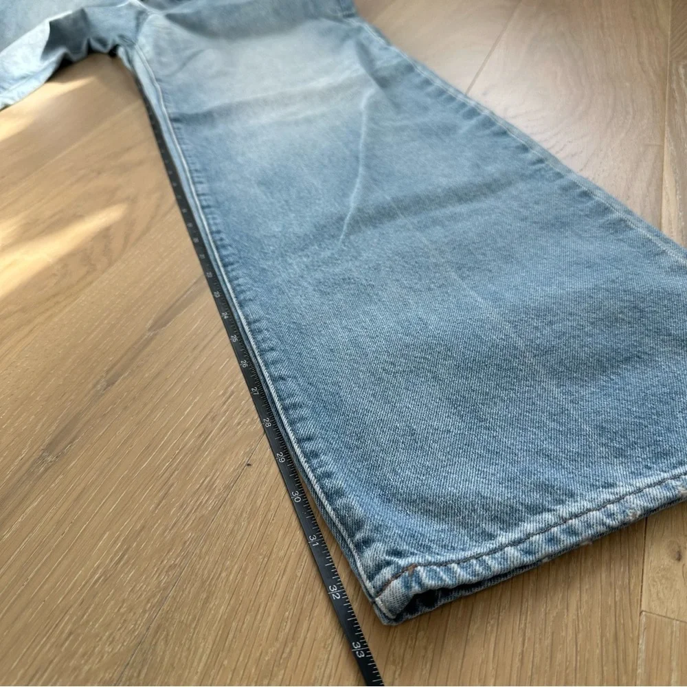 Express Women’s Wide Leg High Rise Jeans Classic Blue Casual Straight Size 4 - Picture 10 of 16